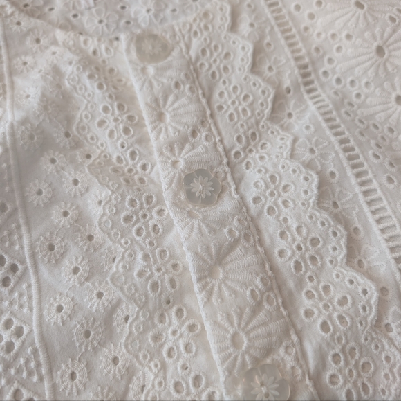 Cartolina Nantucket Cotton Eyelet Dress White Size S NWOT - Picture 4 of 8